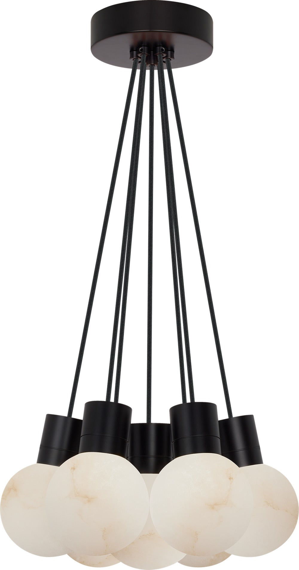 Visual Comfort Mina Alabaster 7-Light Small Chandelier