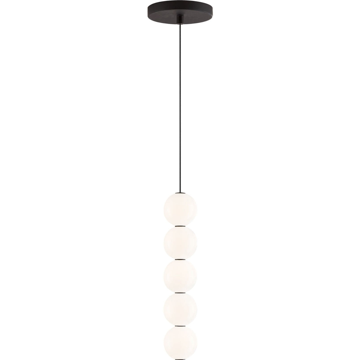 Visual Comfort Orbet 5-Light in Nightshade Black, studio view