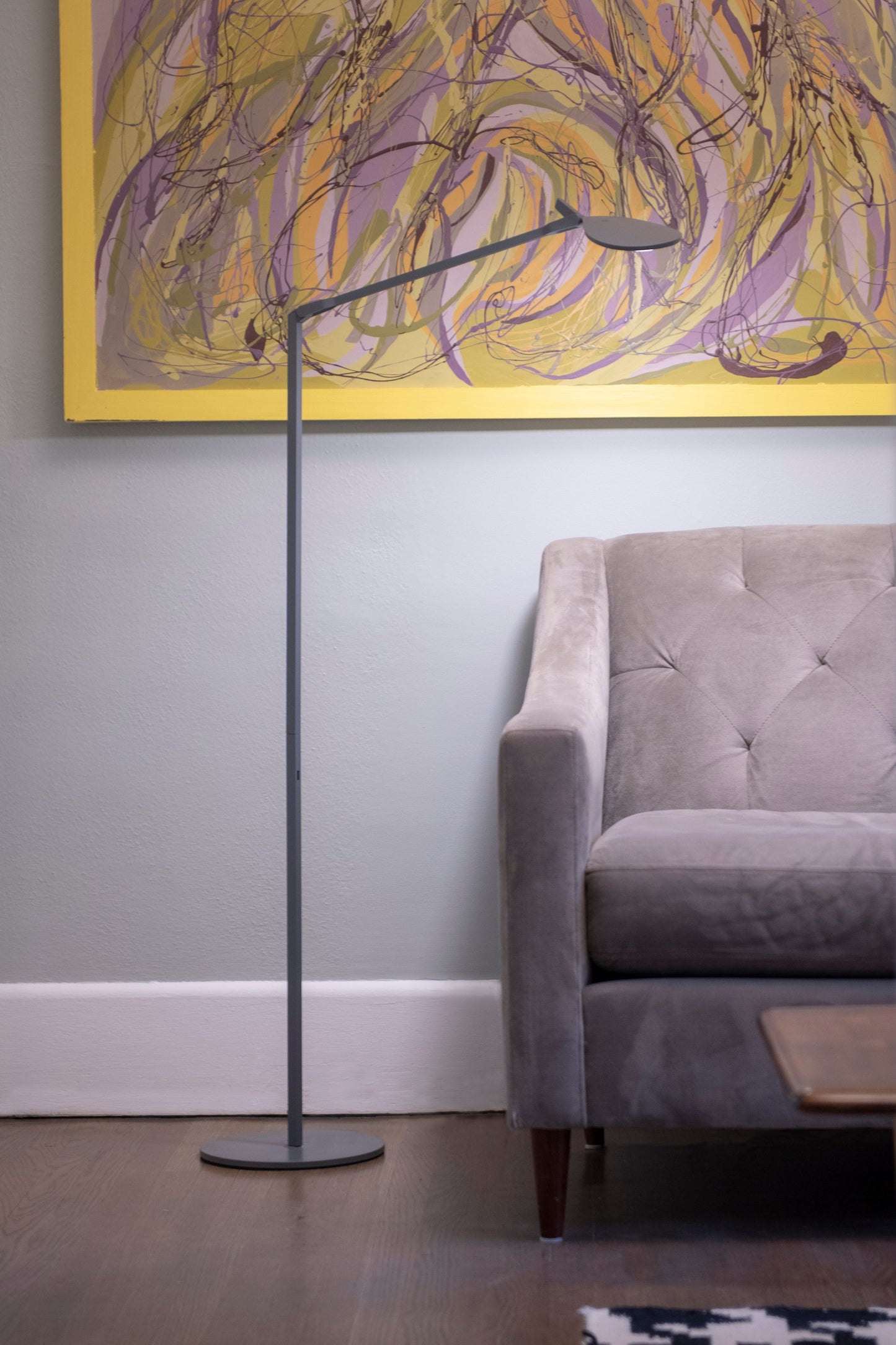 Splitty Floor Lamp Matte Black Spy W Mtb Usb Flr by Koncept Inc