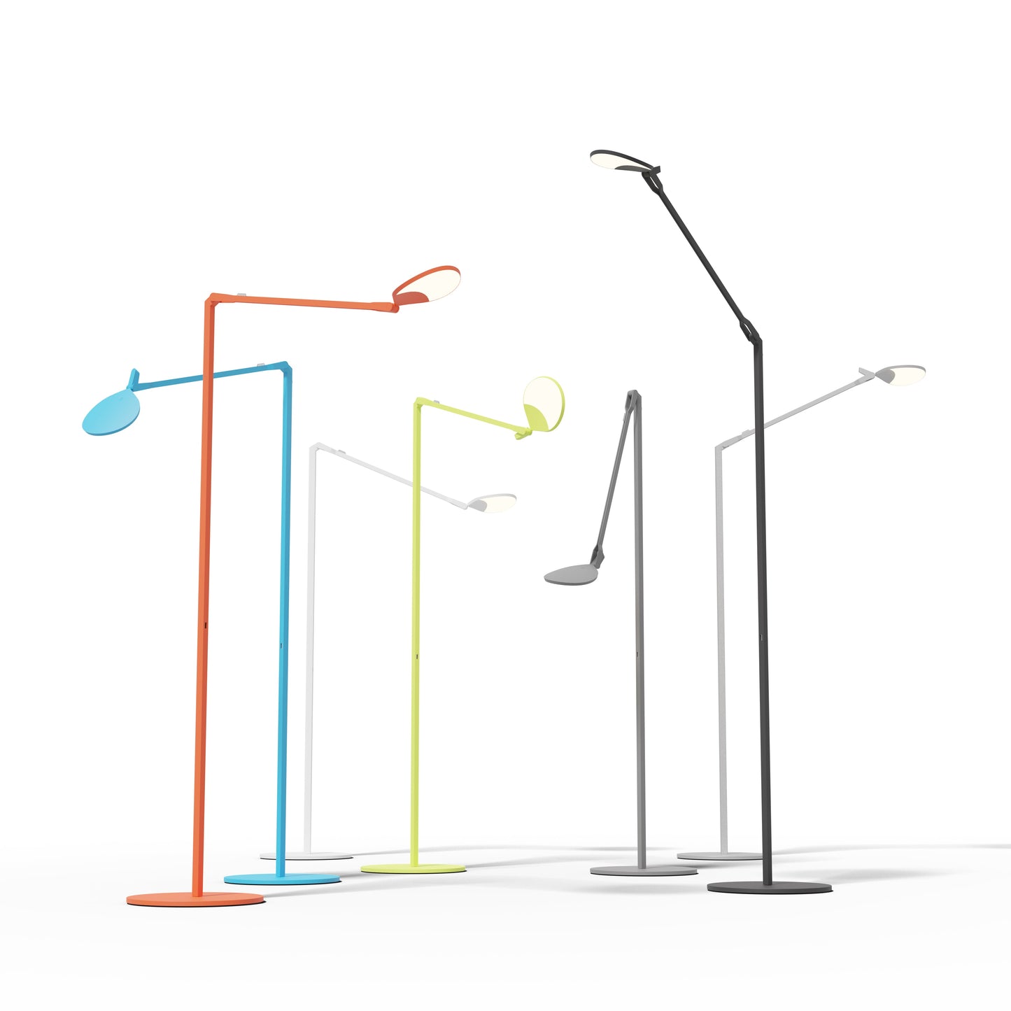 Splitty Floor Lamp Matte Black Spy W Mtb Usb Flr by Koncept Inc