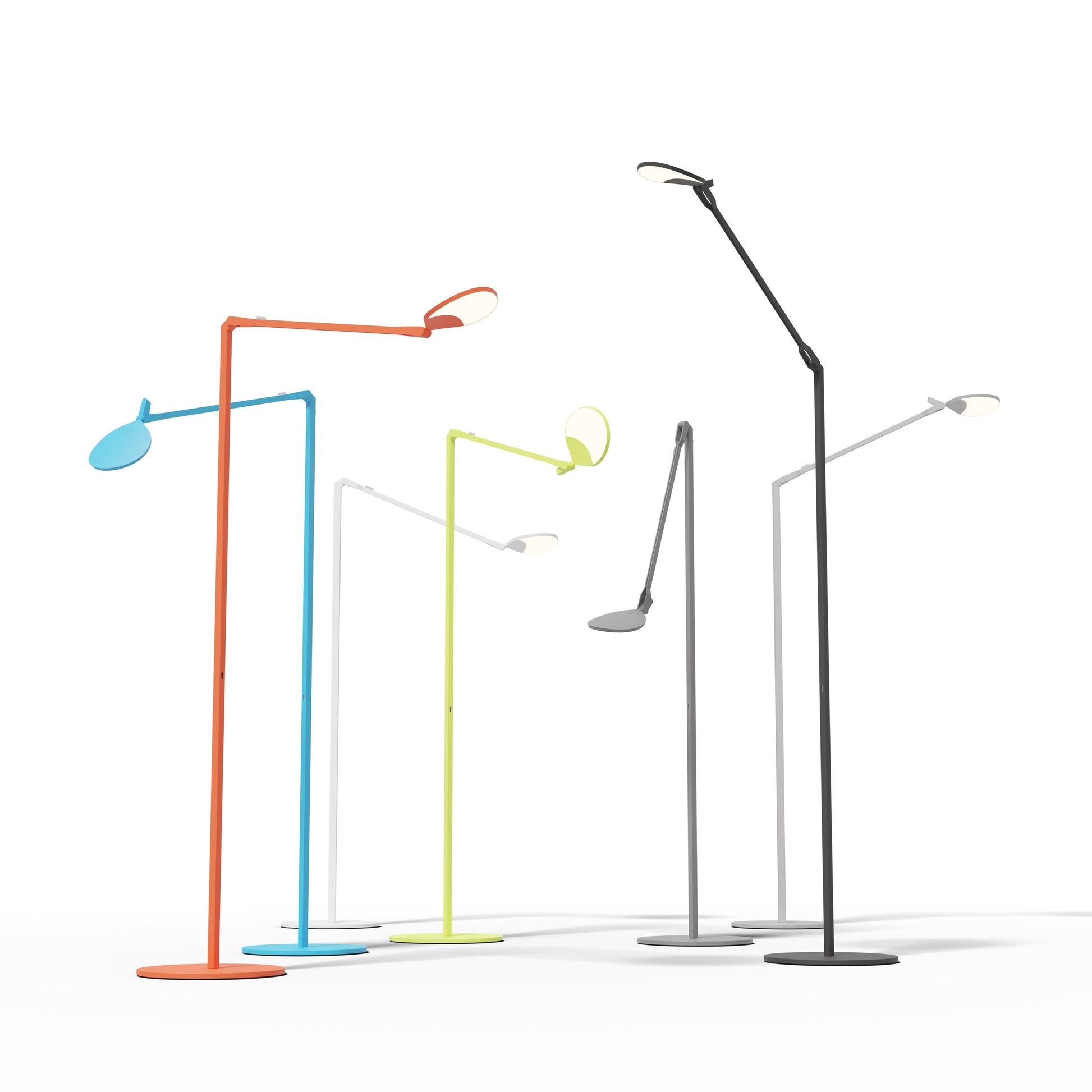 Splitty Floor Lamp Matte Black Spy W Mtb Usb Flr by Koncept Inc