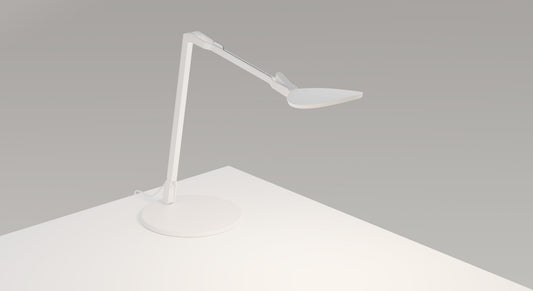 Splitty Reach Warm Light Matte White Desk Base Spy W Mwt Rch Dsk by Koncept Inc