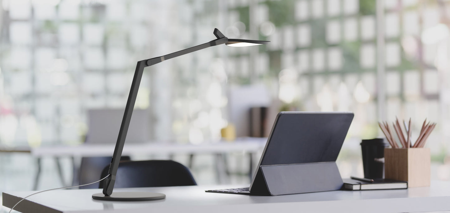 Splitty Reach Warm Light Silver Desk Base Spy W Sil Rch Dsk by Koncept Inc