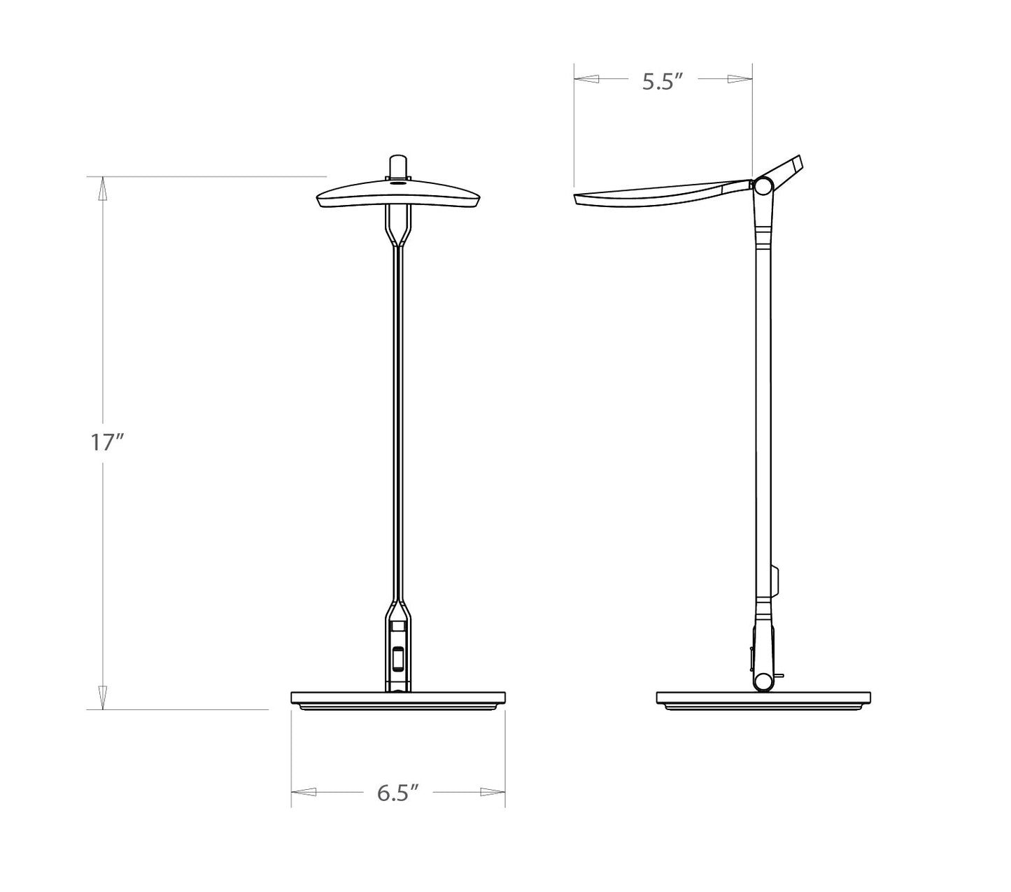 Splitty Warm Light Silver Desk Base Spy W Sil Usb Dsk by Koncept Inc