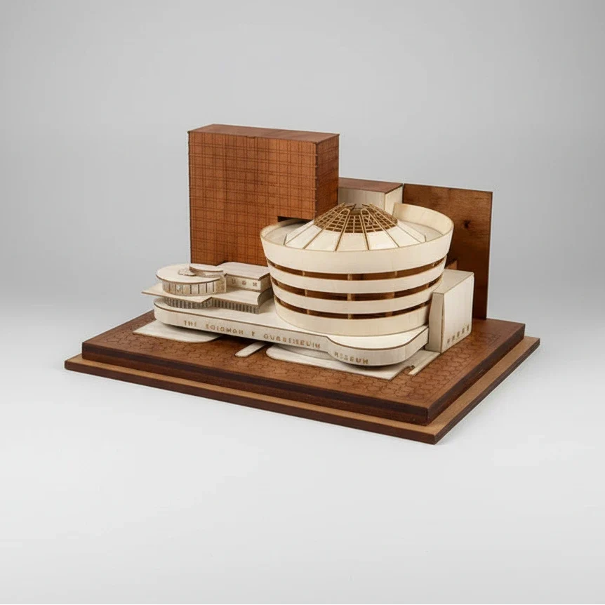 Little Building Co. Solomon R. Guggenheim Museum – wooden model kit, photo 5