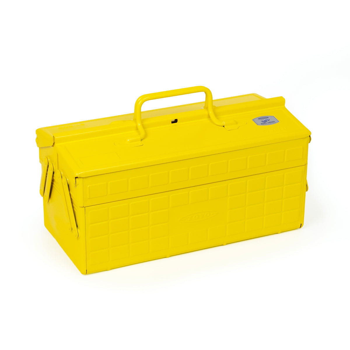 Toyo Steel ST-350 Two-Level Cantilever Toolbox – Yellow, closed