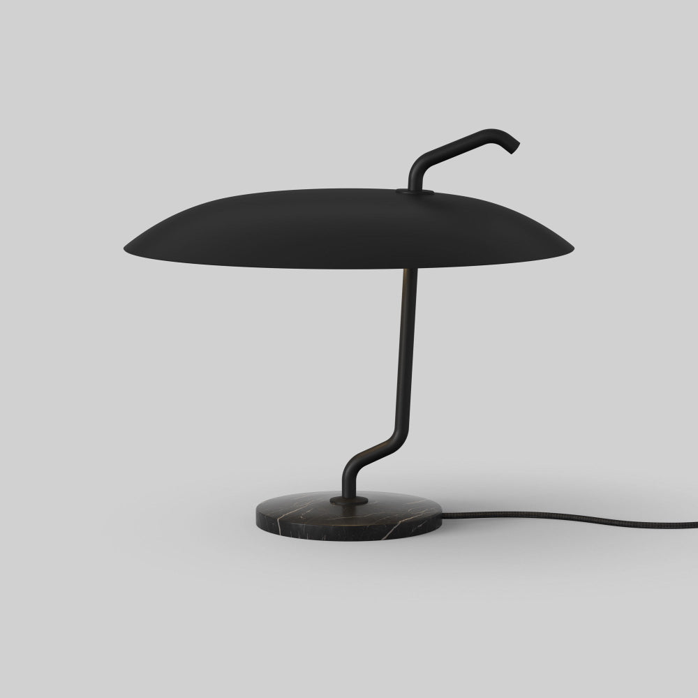 Model 537 by Astep — all black with black marble base