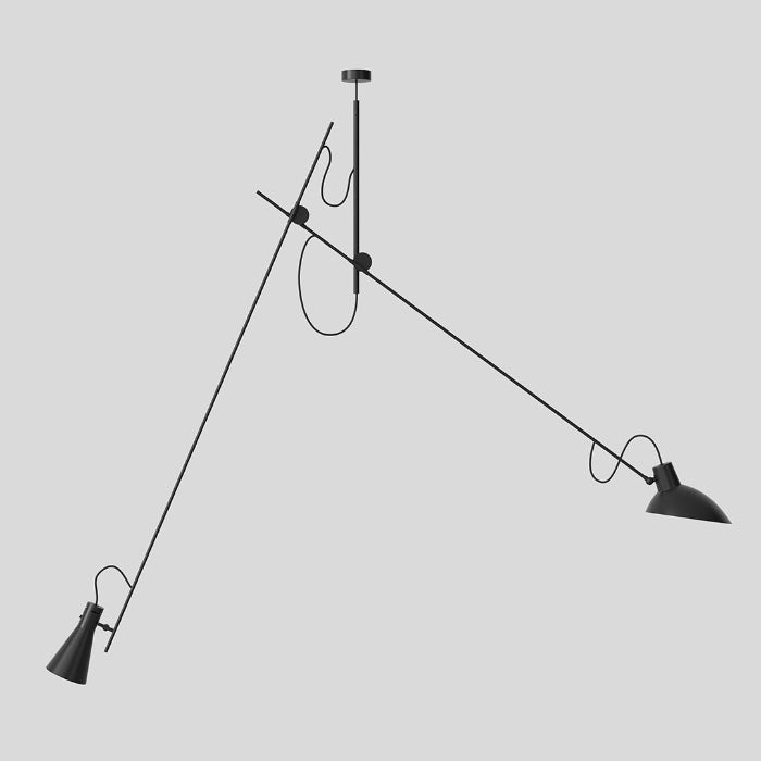 VV Cinquanta Suspension by Astep — black structure with black reflectors