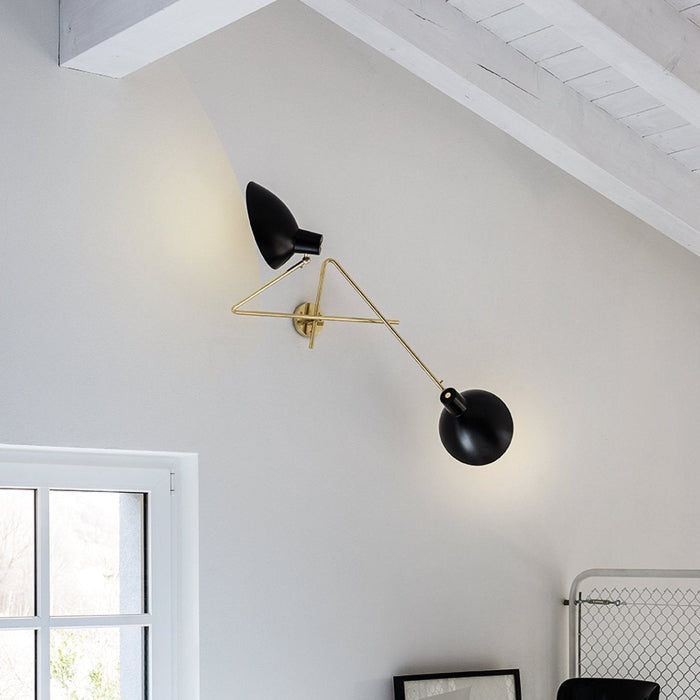 VV Cinquanta Wall Twin by Astep — switched on in an interior