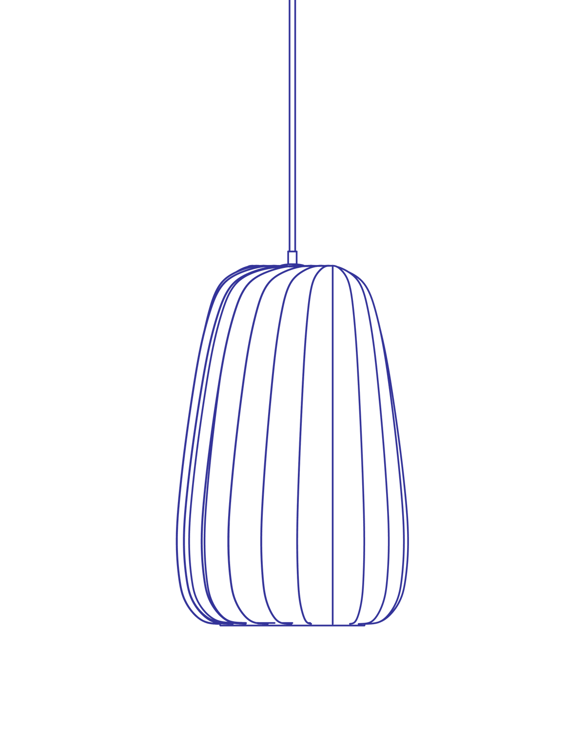 Tom Rossau ST906 pendant light – White Coated Paper, large size