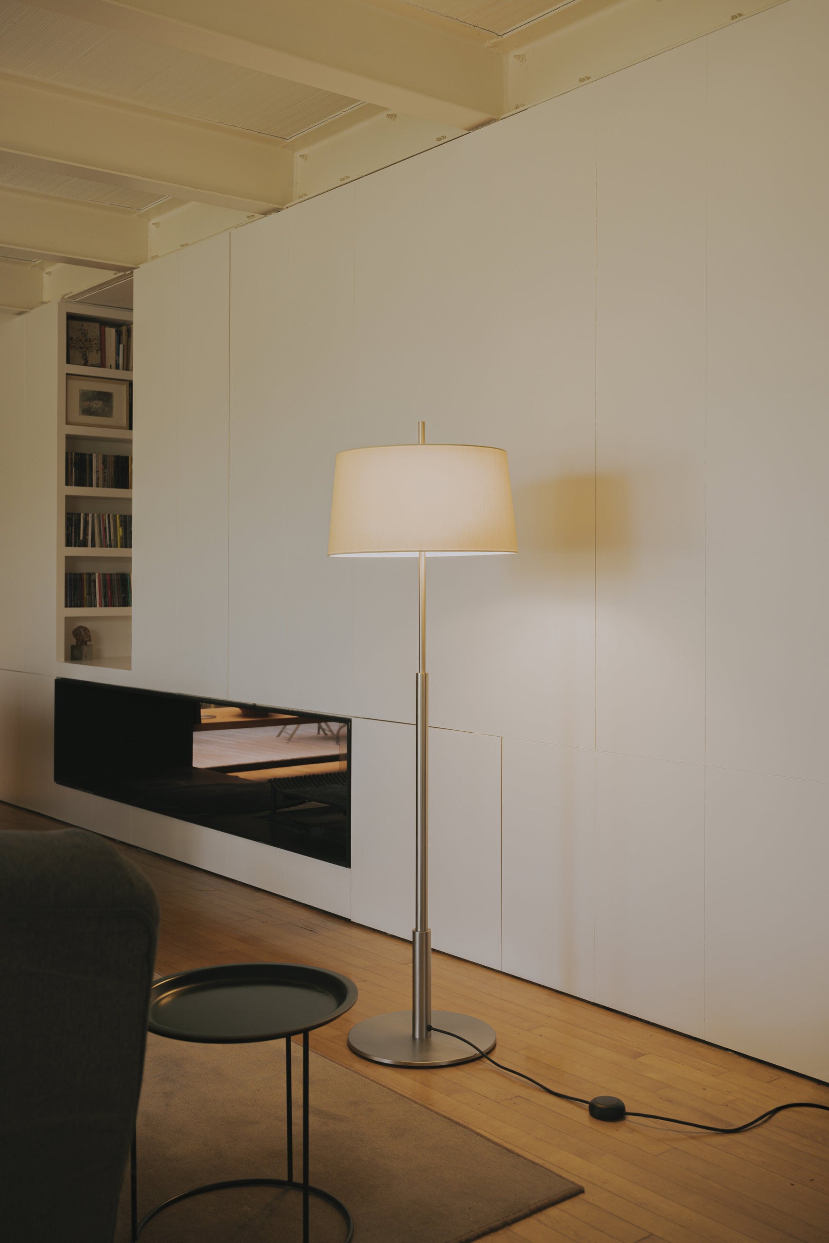 Santa & Cole Diana floor lamp in a stylish living room setting