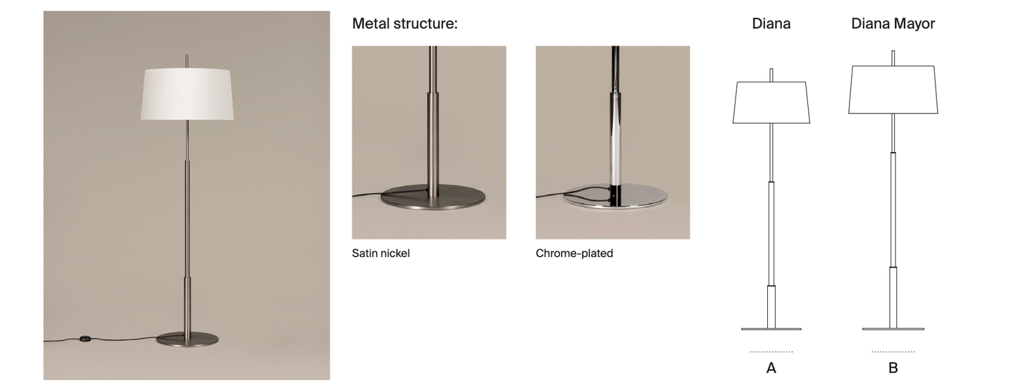 Luxury floor lamp with elegant parchment shade and dimmable lighting