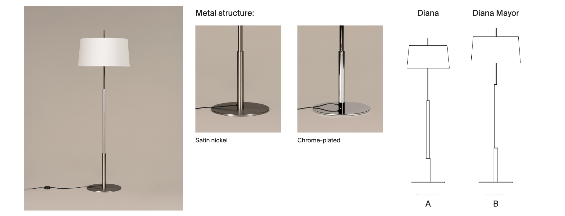 Luxury floor lamp with elegant parchment shade and dimmable lighting