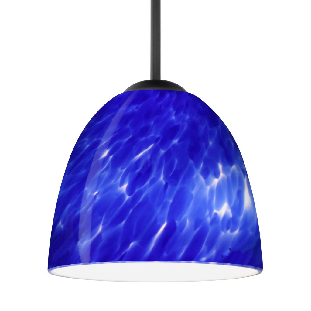 Decorative Blue Cloud glass pendant fixture with artisan-crafted European blown glass