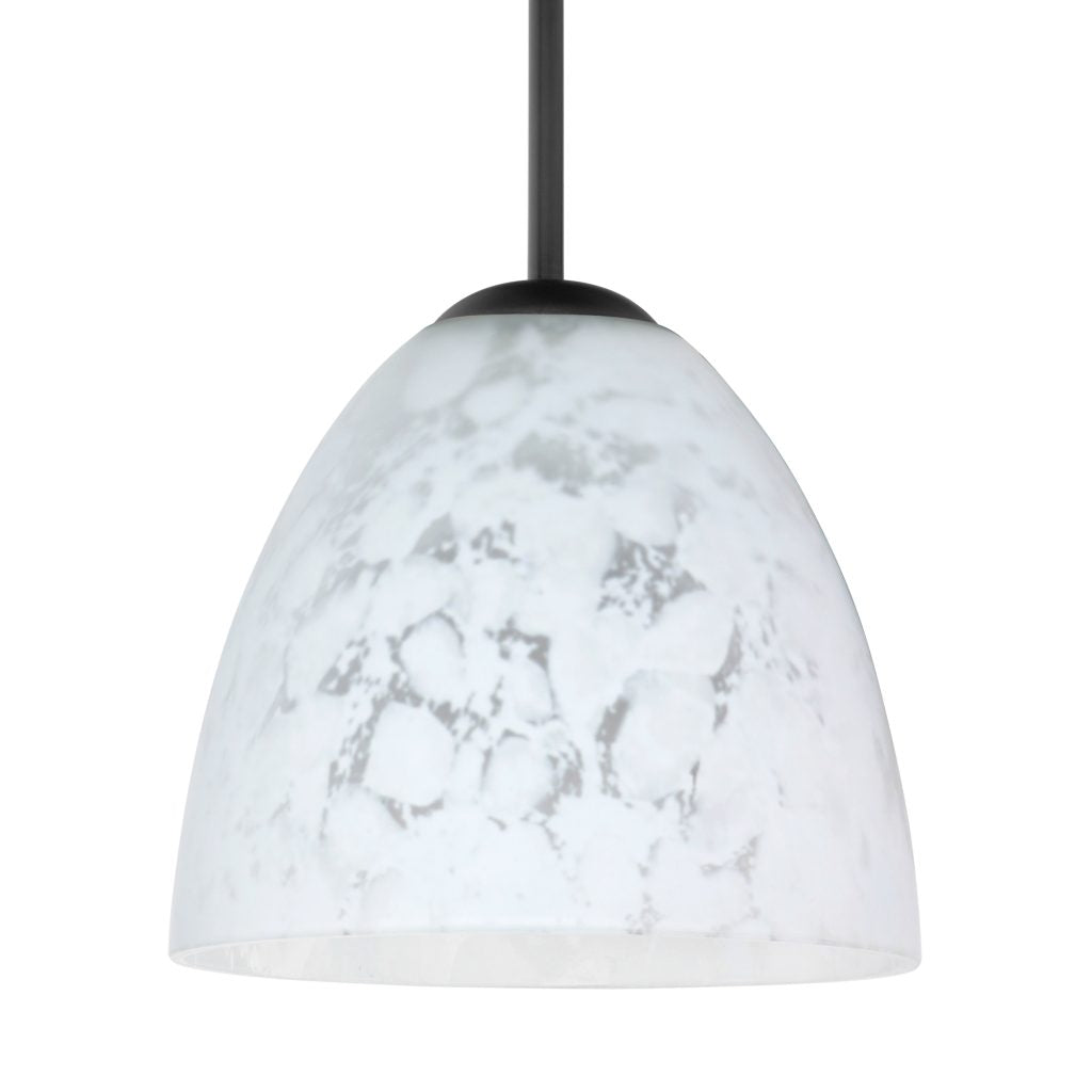 Besa Sasha mini pendant with Carrera blown glass shade and cord-hung design