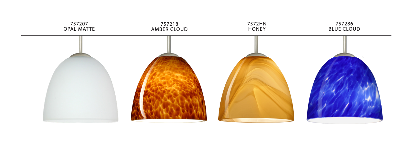 Handcrafted European glass pendant fixture for residential and hospitality interiors