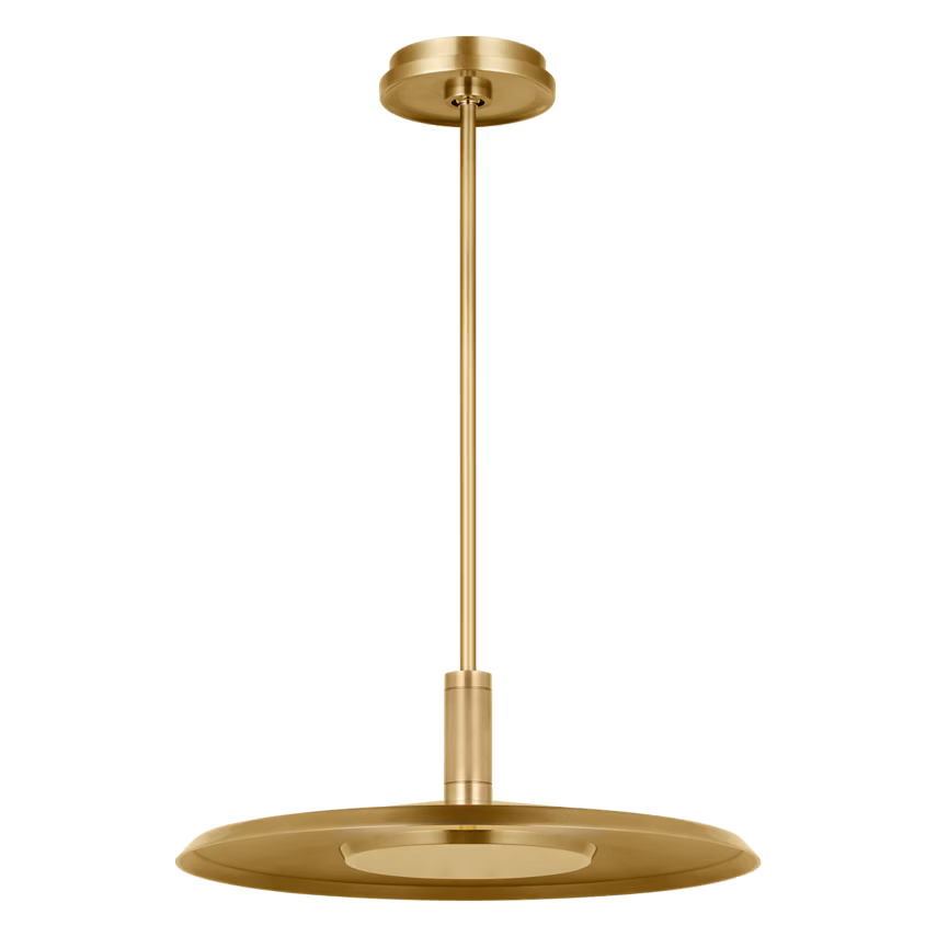 Visual Comfort Saucer Large Contemporary Led Pendant Hand Rubbed Antique Brass