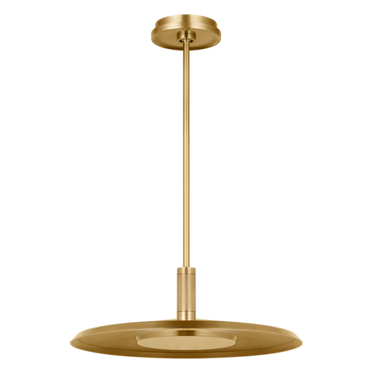 Visual Comfort Saucer Large Contemporary Led Pendant Hand Rubbed Antique Brass