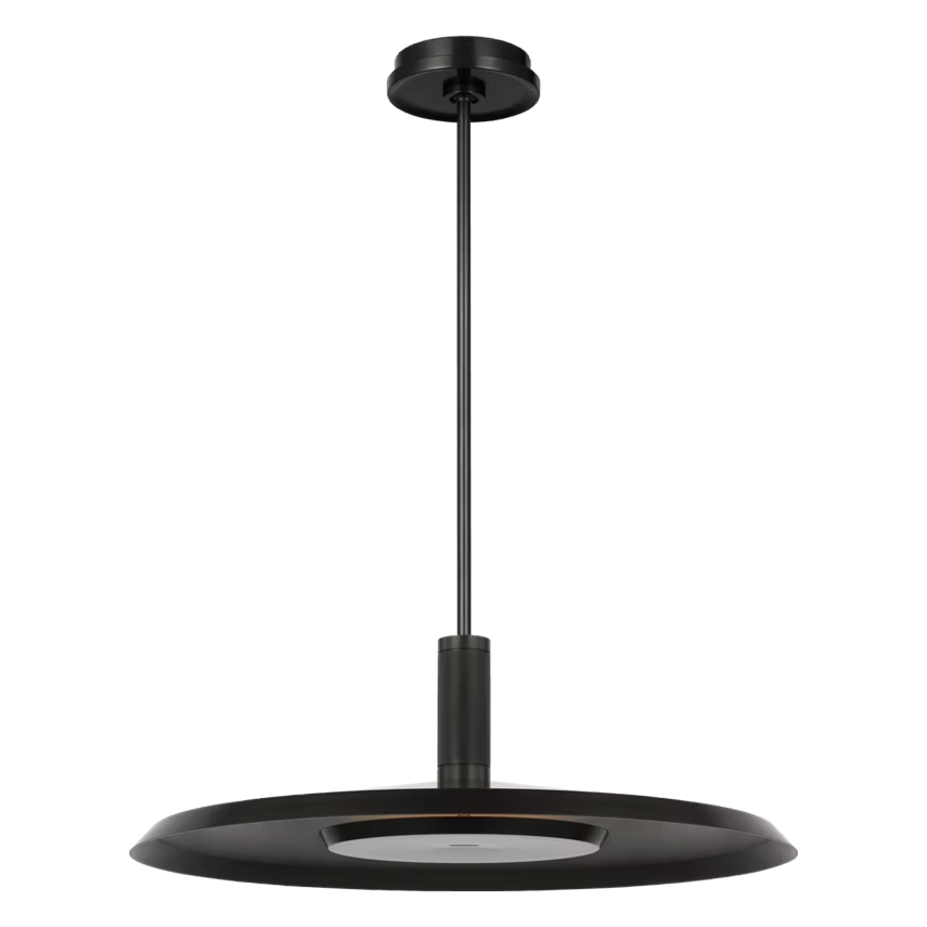 Visual Comfort Saucer X Large Pendant 24 Inch Light Polished Nickel