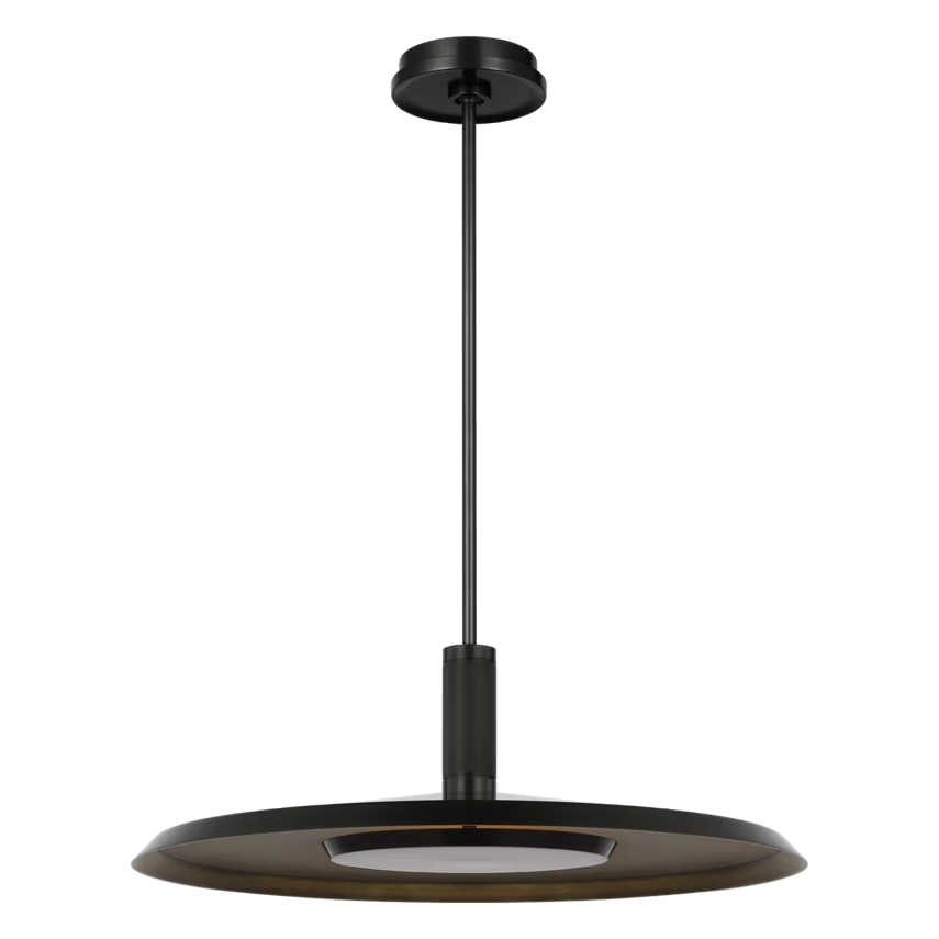 Visual Comfort Saucer X Large Pendant 24 Inch Light Dark Bronze/Darkened Brass