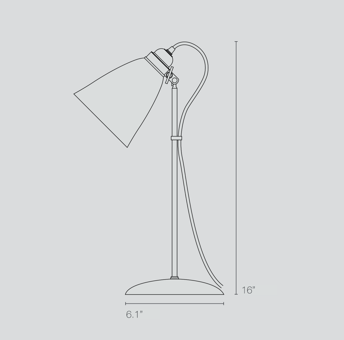 Hector 30 Table Lamp, Satin Brass by Original BTC (photo 3)