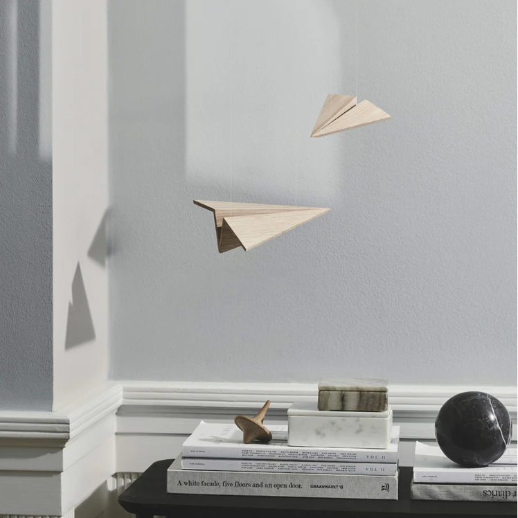 Boyhood Maverick Paper Plane wooden figure in oak, Small (image 4)