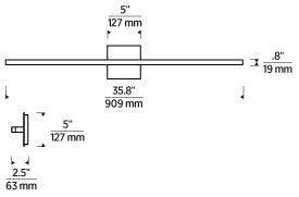 Visual Comfort Serre 36 Inch Led Bathroom Vanity Light 