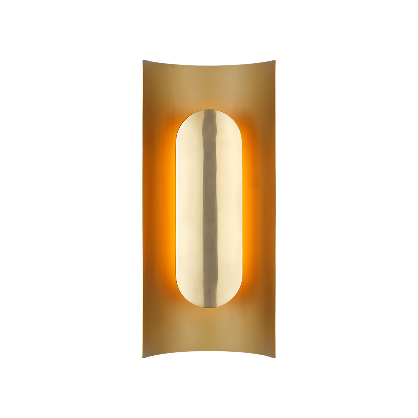 Minimalist brass wall sconce for hotel, office, and living room lighting