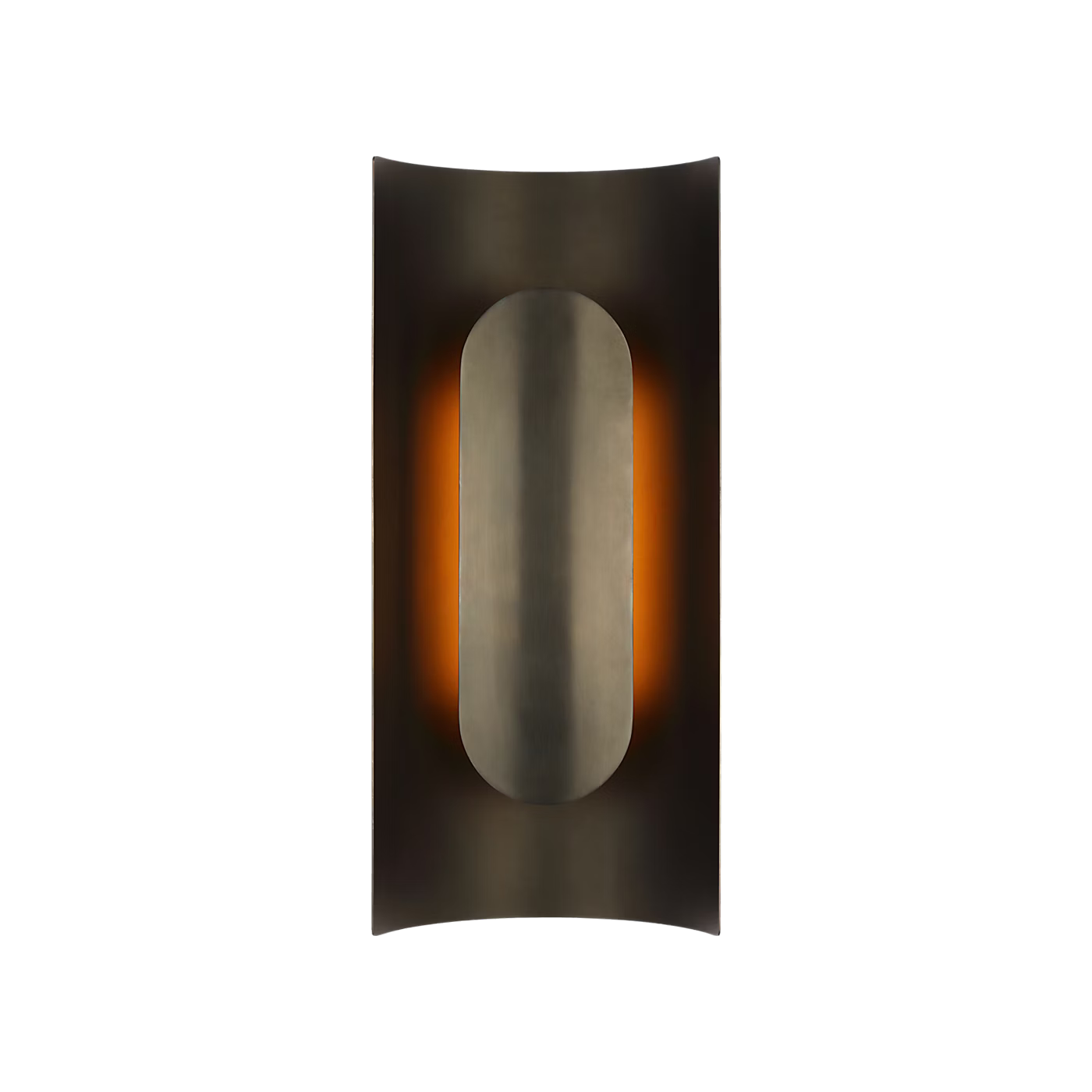 Shielded Medium bronze sconce with horizontal wall mounting option
