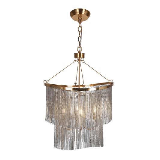 Shoebill Brass Empire Chandelier With Crystal Accents - LNC Home