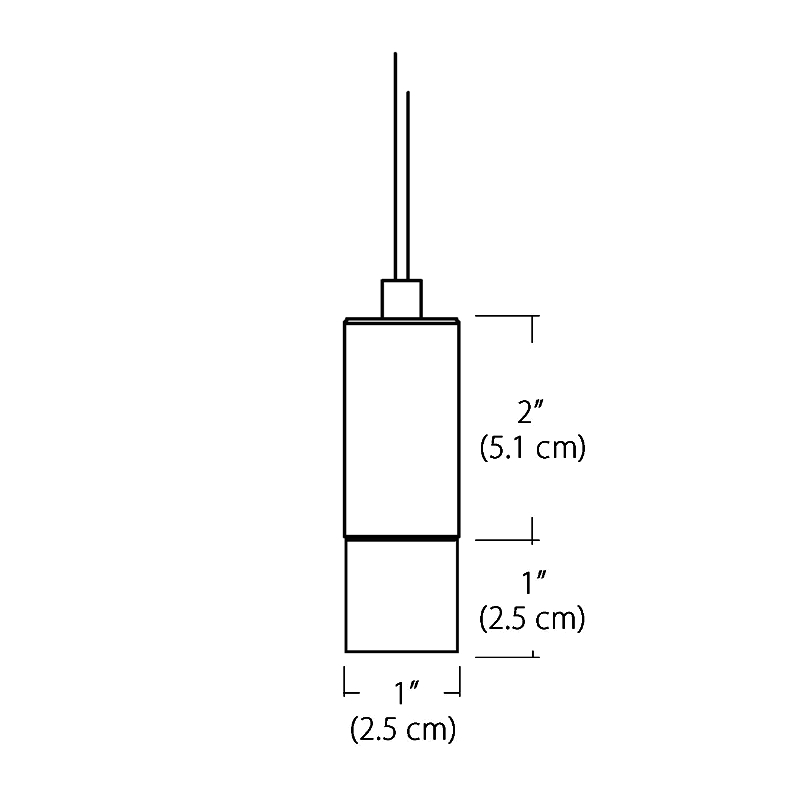 BlackJack Lighting Short Frosted Pendant