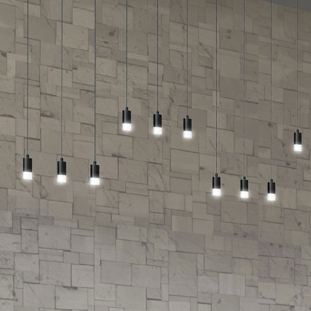 BlackJack Lighting Short Frosted Pendant