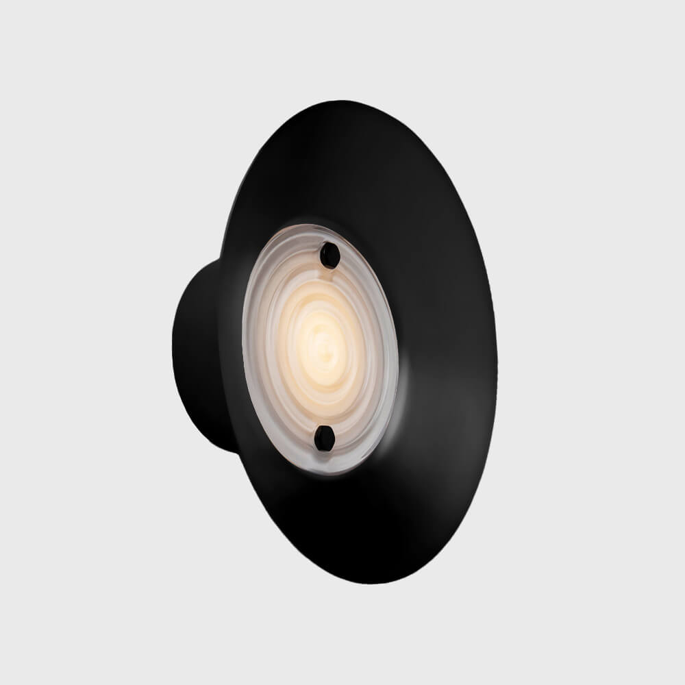 Signal LED wall sconce by Viso, Glossy Black, 6.8 in