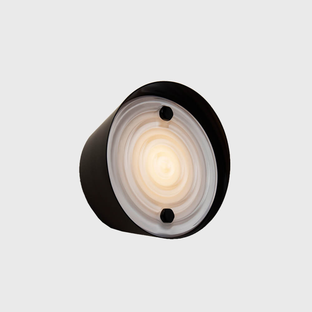 Signal LED wall sconce by Viso, Glossy Black, 12.1 in