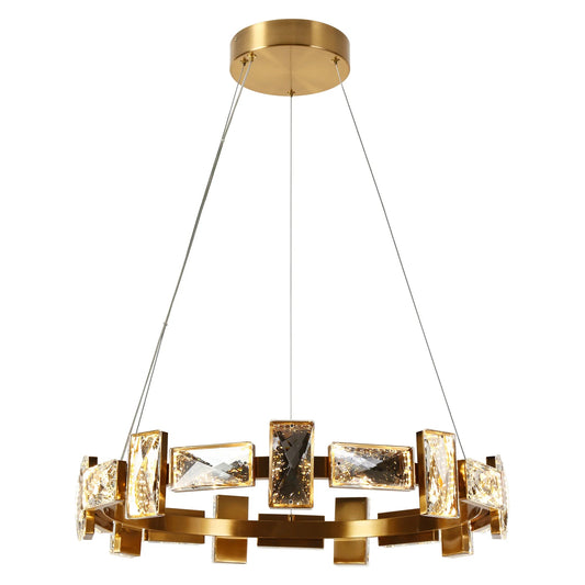 Sinsoledad Sinsoledad Modern Brass Wagon Wheel Chandelier - LNC Home