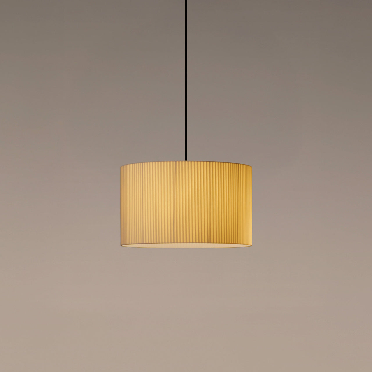 Santa & Cole Sísísí Cilíndricas pendant light with natural ribbon shade for modern interiors