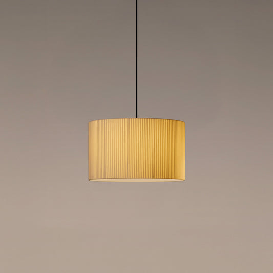 Santa & Cole Sísísí Cilíndricas pendant light with natural ribbon shade for modern interiors