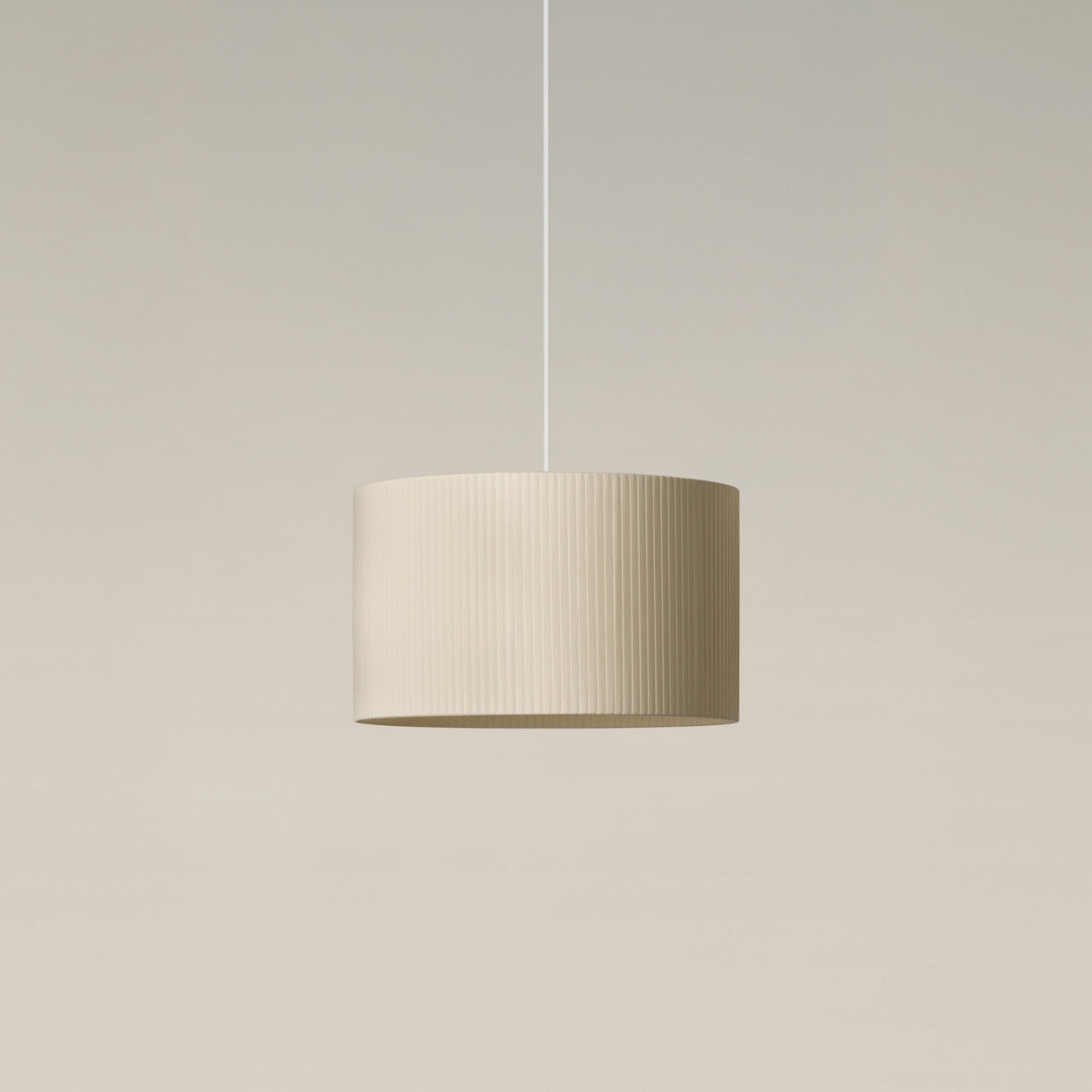 Santa & Cole Sísísí Cilíndricas hanging ceiling light with elegant white linen shade