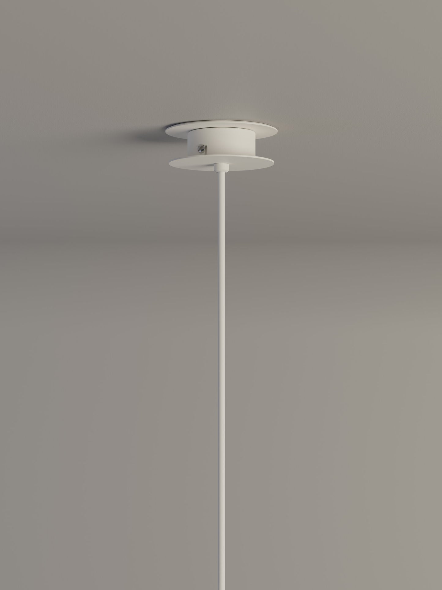 Designer pendant lamp highlighting the iconic Sísísí Cónicas silhouette white canopy with white cord