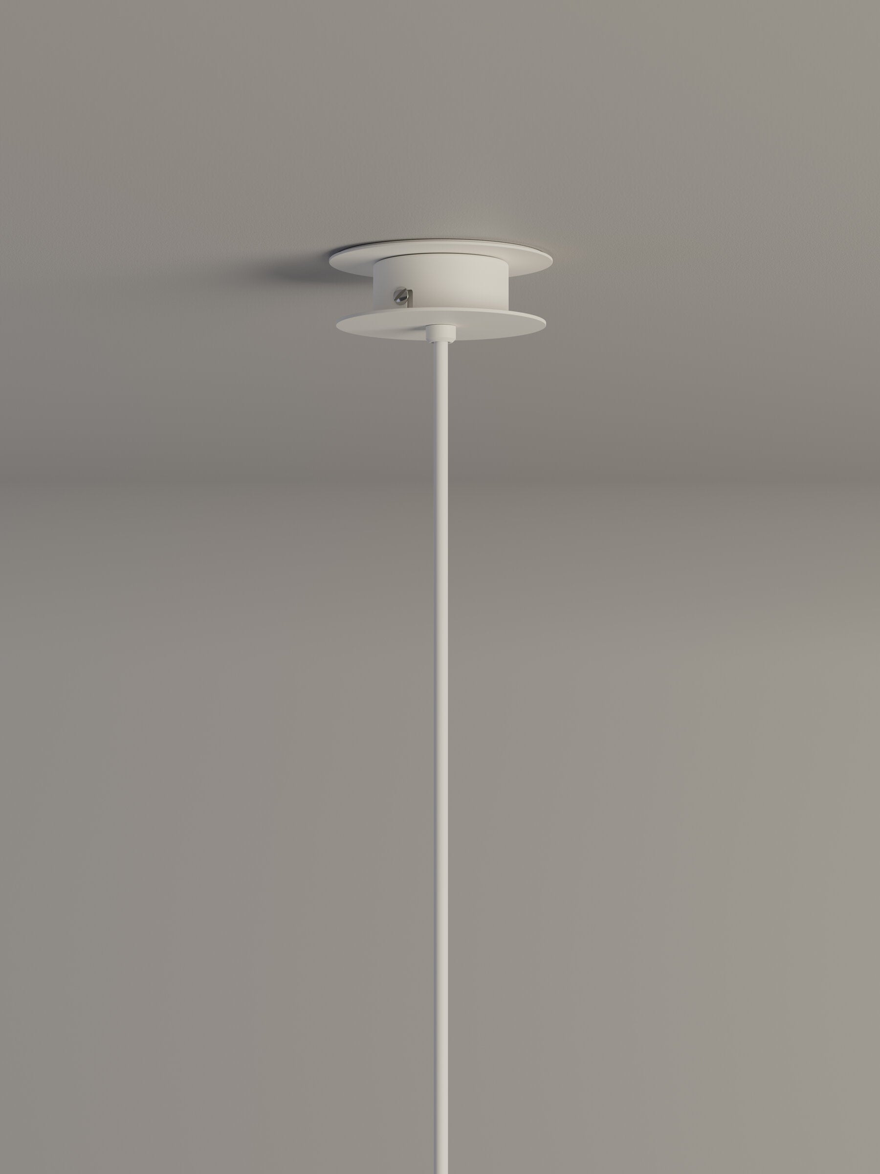 Designer pendant lamp highlighting the iconic Sísísí Cónicas silhouette white canopy with white cord