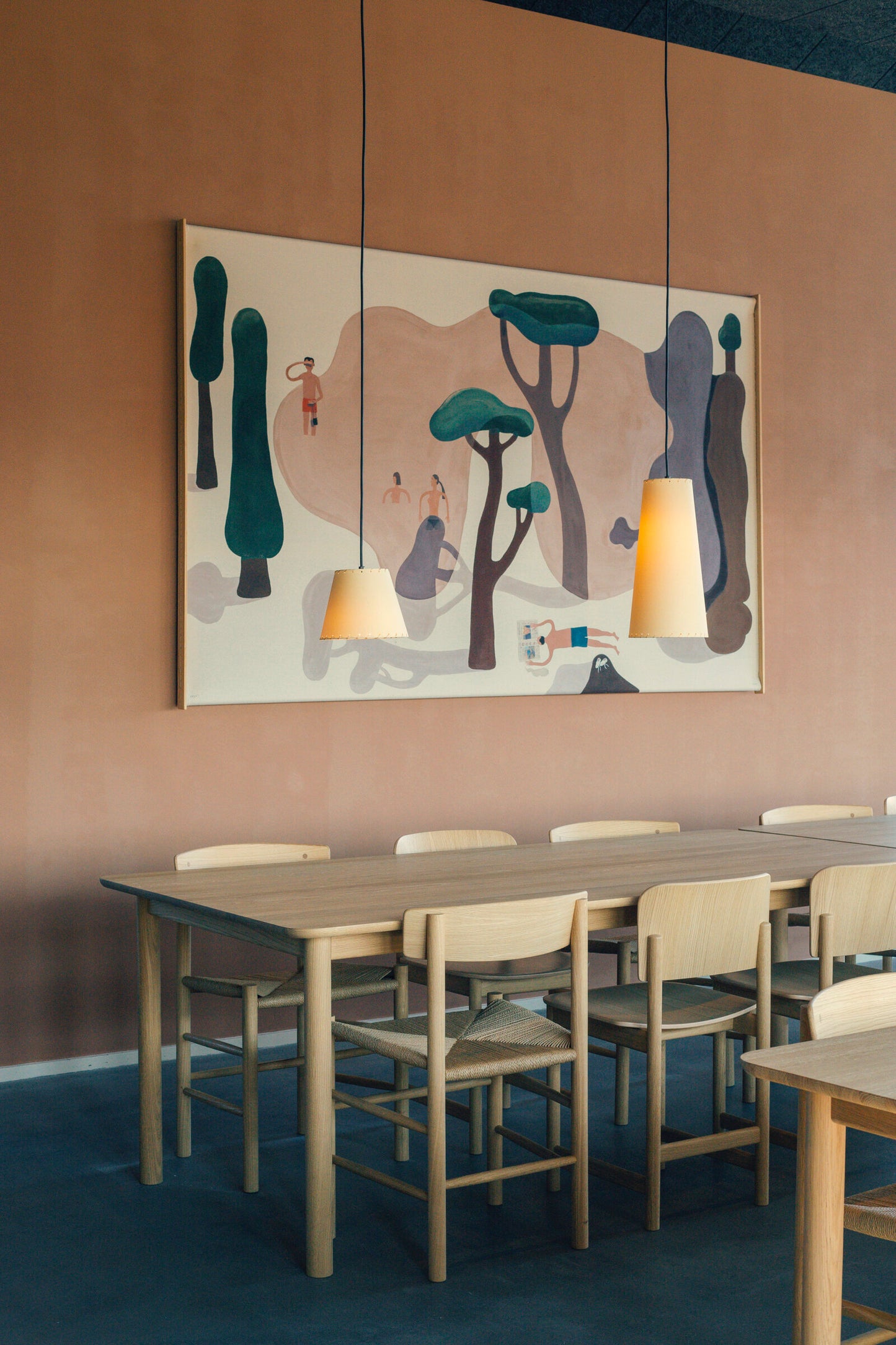 Santa & Cole designer pendant light in a boutique hotel environment