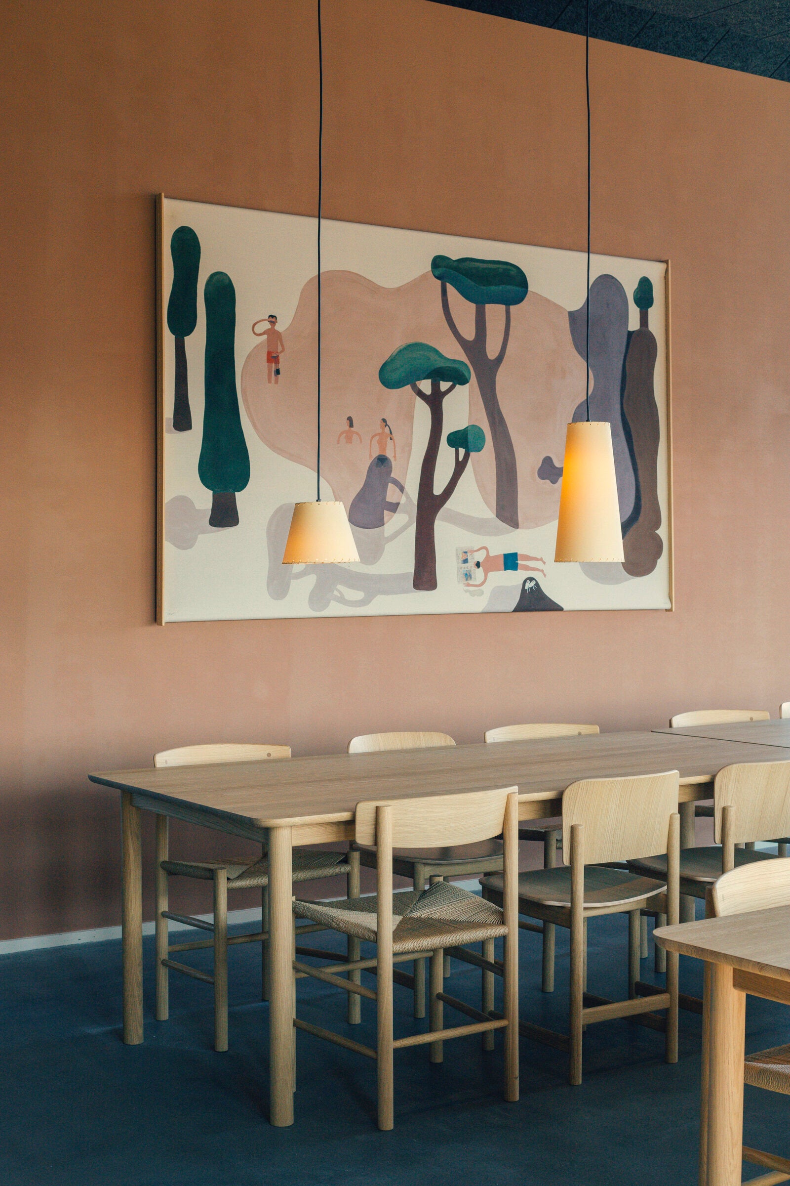 Santa & Cole designer pendant light in a boutique hotel environment