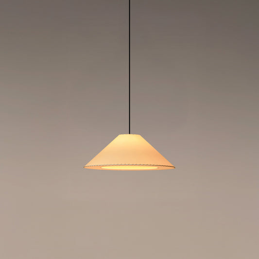 Santa & Cole indoor dry location pendant light in stitched beige parchment