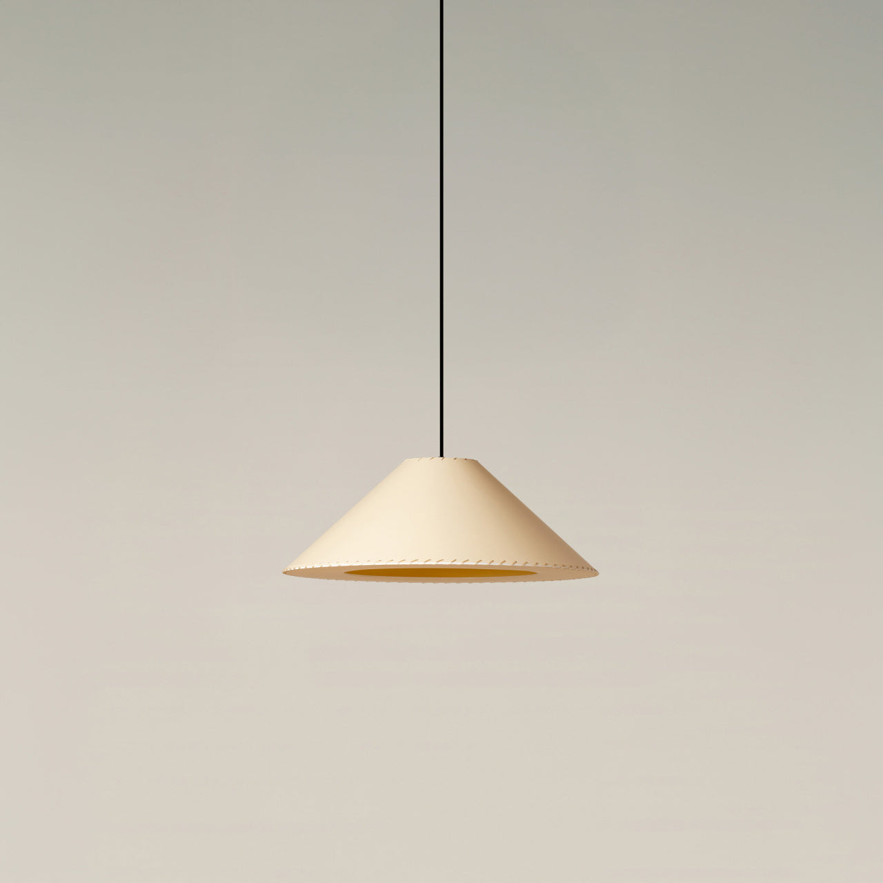 MT4 parchment pendant light with 2700K LED bulb compatibility