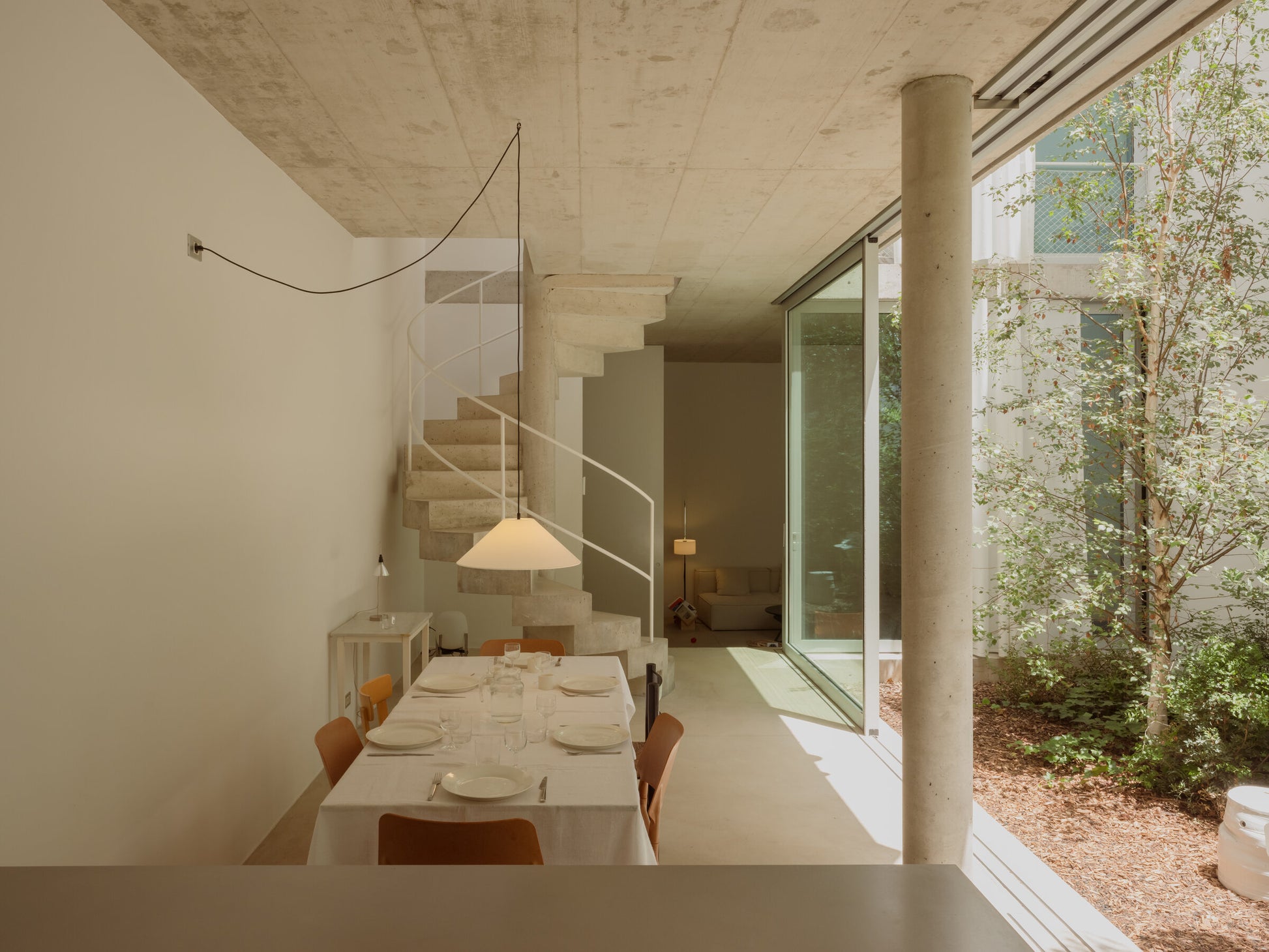 Contemporary parchment pendant lamp for hospitality design