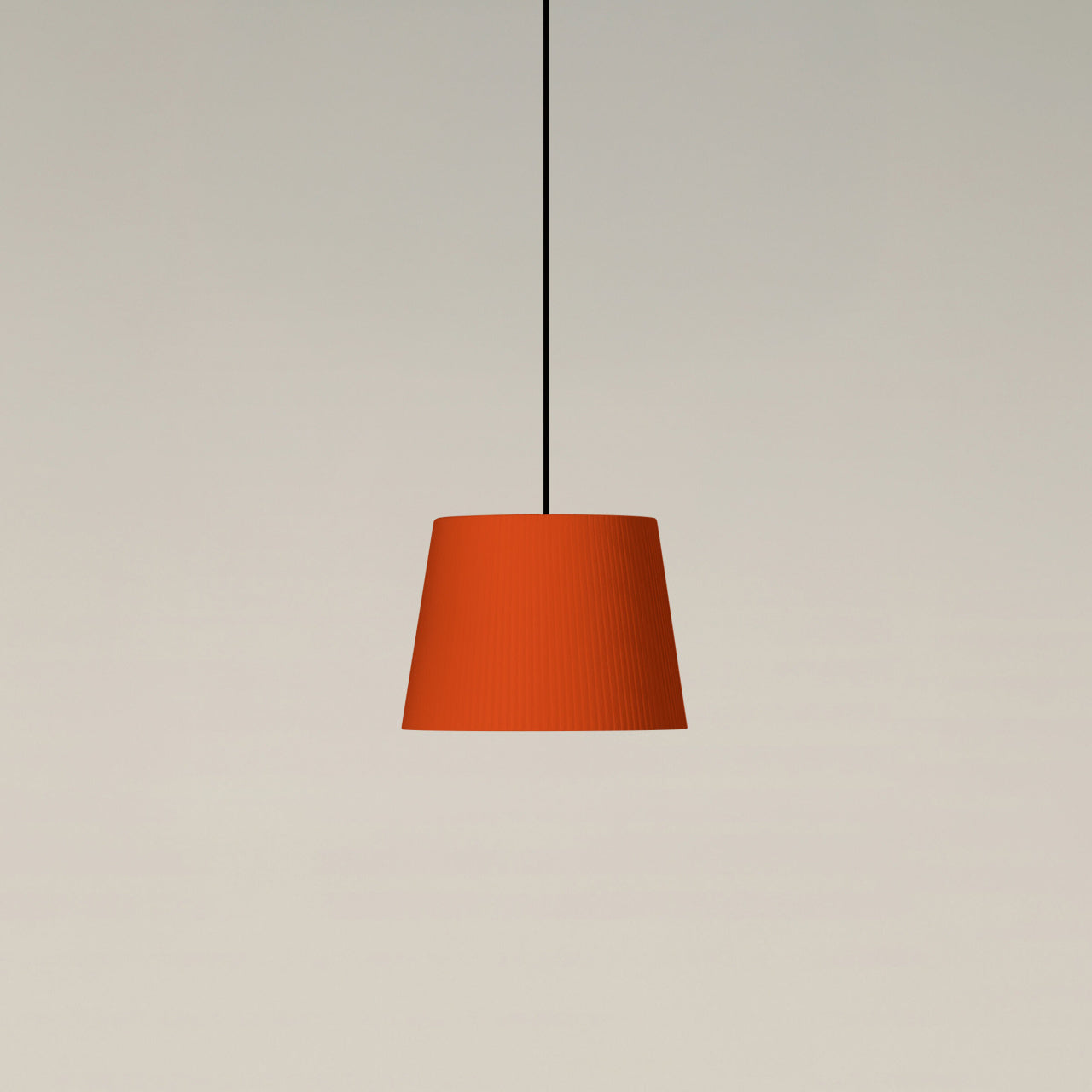 Designer Sísísí Cónicas GT3 pendant lamp in red-amber ribbon finish for dining rooms, lounges, and hospitality spaces