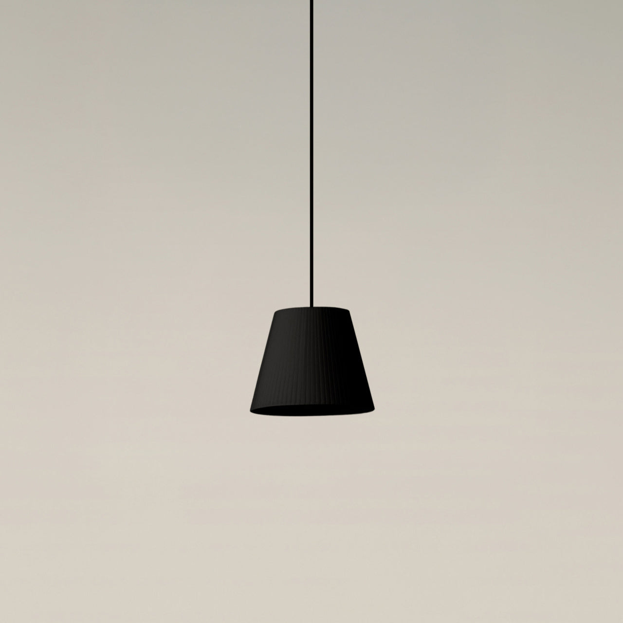 Designer Sísísí Cónicas MT1 pendant lamp in black ribbon finish for dining rooms and hospitality spaces