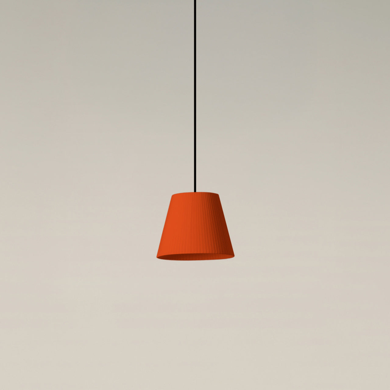 Designer Sísísí Cónicas MT1 pendant lamp in red-amber ribbon finish for dining rooms and hospitality spaces