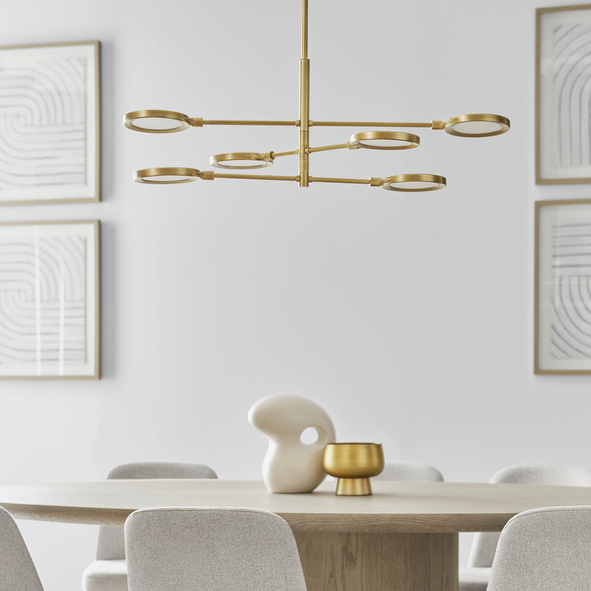 6 Light LED Chandelier Spectica 700Spct by Visual & Comfort & Co