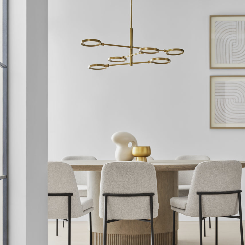 6 Light LED Chandelier Spectica 700Spct by Visual & Comfort & Co